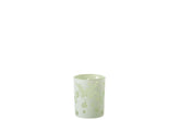 Lampe à vent Fleurs Verre Vert M